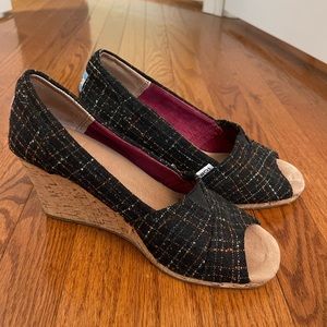 Toms Peep Toe Wedges